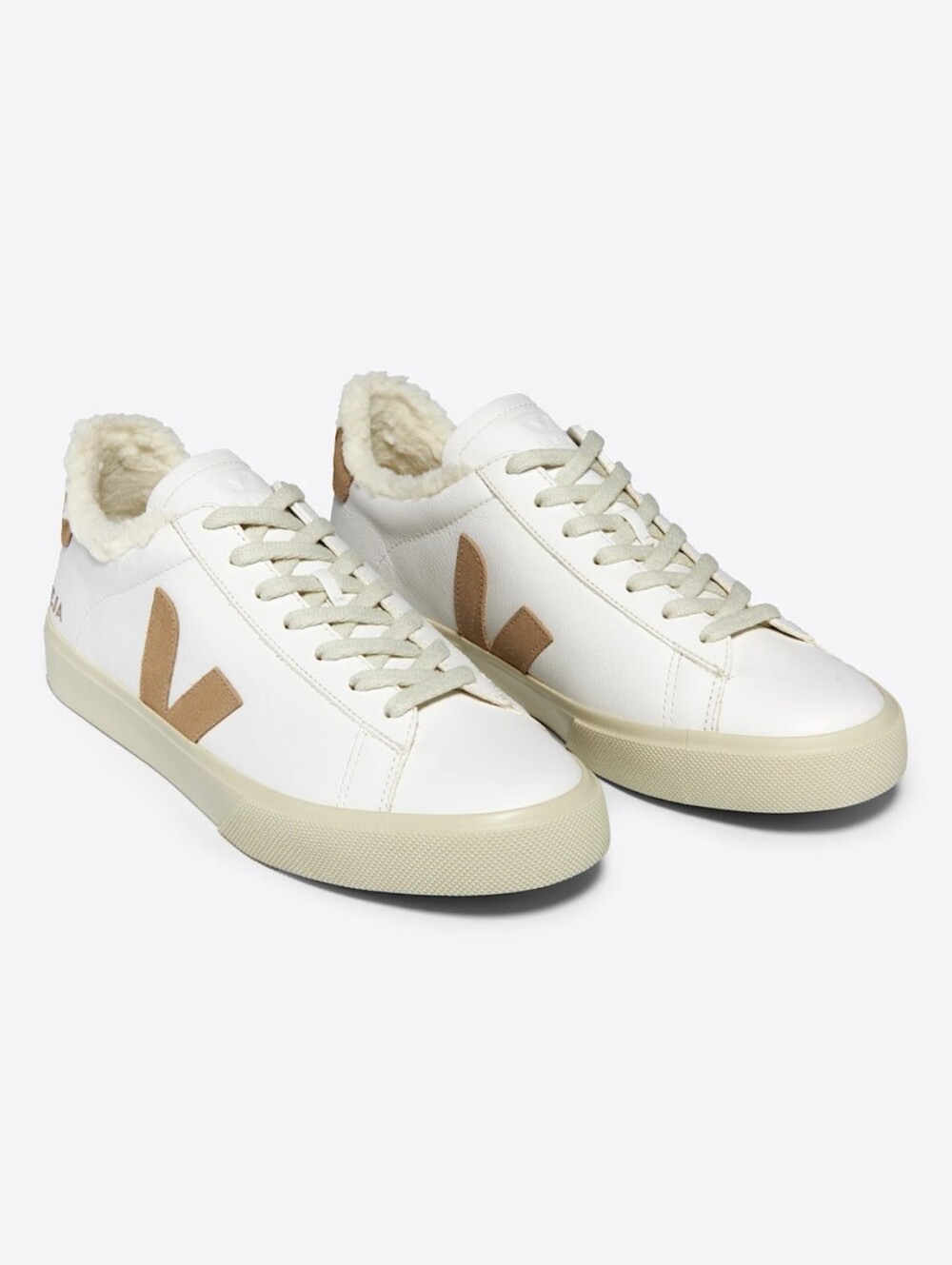 VEJA CAMPO FURED LEATHER WHITE DESERT SIZE 9